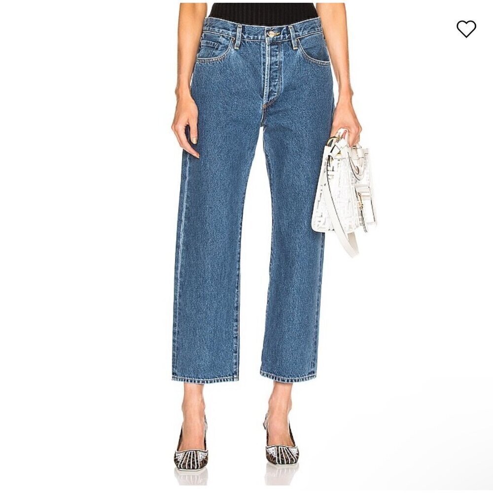 Goldsign The relaxed straight ankle highrise jeans, SIze 28 H53